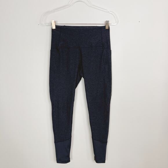 Zella Pants - Zella Small S Heather Gray Side Pocket Leggings with Ribbed Bottom Activewear